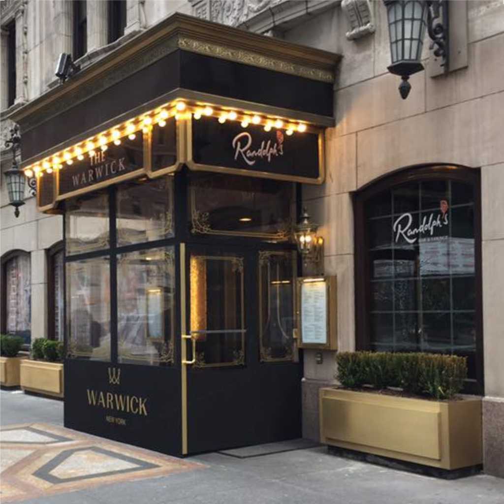 hotel apartment doorway enclosure for winter a temporary fabric enclosure outside the Rudolf's Warwick NYC