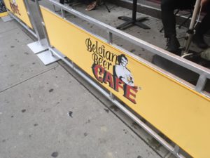 Sidewalk Cafe barricades for Belgian Beer Cafe