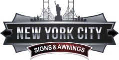 Logo featuring New York City landmarks and business name.